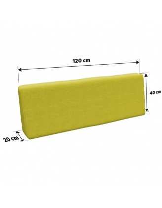 Zestaw 2 pokrowców na poduszki na palety o wymiarach: 120x80 i 120x40, Limonka
