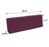 Zestaw 2 pokrowców na poduszki na palety o wymiarach: 120x80 i 120x40, Fioletowy Zestaw 2 pokrowców na poduszki na palety o wymiarach: 120x80 i 120x40, Fioletowy
