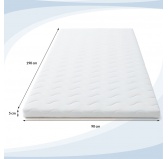 Materac nawierzchniowy nakładka H3 90x190x5cm Materac nawierzchniowy nakładka H3 90x190x5cm