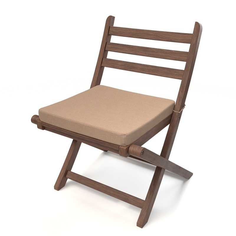 Poduszka na ławkę ogrodową, huśtawkę, poduszka ogrodowa, 70x70x5cm, Beż