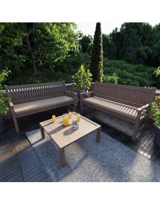 Poduszka na ławkę ogrodową, huśtawkę, poduszka ogrodowa, 140x50x5cm, Beż