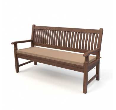 Poduszka na ławkę ogrodową, huśtawkę, poduszka ogrodowa, 160x50x5cm, Beż