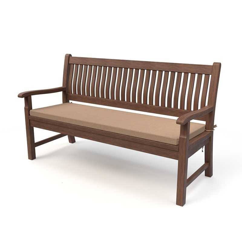 Poduszka na ławkę ogrodową, huśtawkę, poduszka ogrodowa, 170x40x5cm, Beż