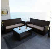 Poduszka na ławkę ogrodową, huśtawkę, poduszka ogrodowa, 180x40x5cm, Beż