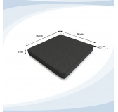 Poduszka na ławkę ogrodową, huśtawkę, poduszka ogrodowa, 60x60x5cm, Antracyt