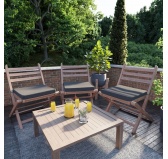 Poduszka na ławkę ogrodową, huśtawkę, poduszka ogrodowa, 70x70x5cm, Antracyt