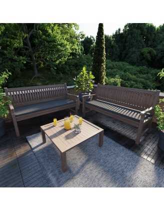 Poduszka na ławkę ogrodową, huśtawkę, poduszka ogrodowa, 100x40x5cm, Antracyt