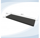 Poduszka na ławkę ogrodową, huśtawkę, poduszka ogrodowa, 160x40x5cm, Antracyt