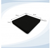 Poduszka na ławkę ogrodową, huśtawkę, poduszka ogrodowa, 70x70x5cm, Czarny Poduszka na ławkę ogrodową, huśtawkę, poduszka ogrodowa, 70x70x5cm, Czarny