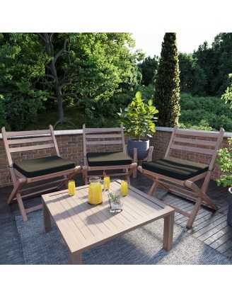 Poduszka na ławkę ogrodową, huśtawkę, poduszka ogrodowa, 70x70x5cm, Czarny