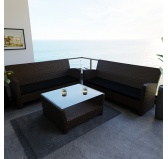 Poduszka na ławkę ogrodową, huśtawkę, poduszka ogrodowa, 140x50x5cm, Czarny