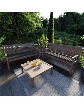 Poduszka na ławkę ogrodową, huśtawkę, poduszka ogrodowa, 170x50x5cm, Czarny