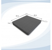 Poduszka na ławkę ogrodową, huśtawkę, poduszka ogrodowa, 60x60x5cm, Szary