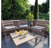 Poduszka na ławkę ogrodową, huśtawkę, poduszka ogrodowa, 60x60x5cm, Szary