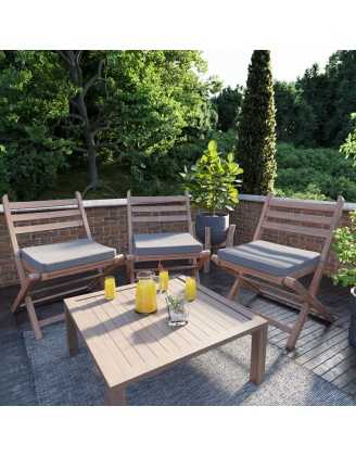 Poduszka na ławkę ogrodową, huśtawkę, poduszka ogrodowa, 60x60x5cm, Szary