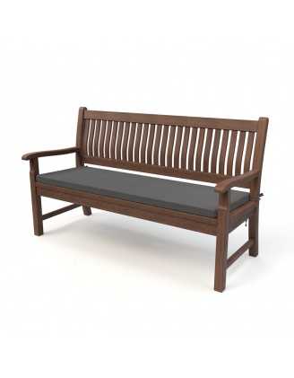 Poduszka na ławkę ogrodową, huśtawkę, poduszka ogrodowa, 100x50x5cm, Szary