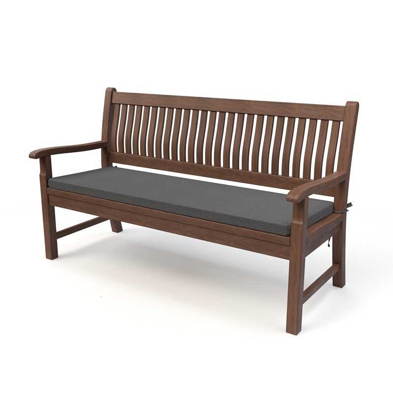 Poduszka na ławkę ogrodową, huśtawkę, poduszka ogrodowa, 160x50x5cm, Szary Poduszka na ławkę ogrodową, huśtawkę, poduszka ogrodowa, 160x50x5cm, Szary