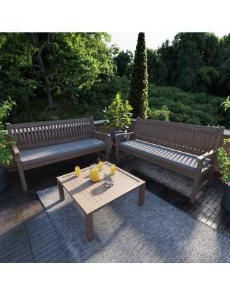 Poduszka na ławkę ogrodową, huśtawkę, poduszka ogrodowa, 170x50x5cm, Szary