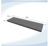 Poduszka na ławkę ogrodową, huśtawkę, poduszka ogrodowa, 180x40x5cm, Szary