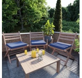 Poduszka na ławkę ogrodową, huśtawkę, poduszka ogrodowa, 50x50x5cm, Granatowy