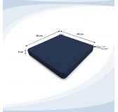 Poduszka na ławkę ogrodową, huśtawkę, poduszka ogrodowa, 60x60x5cm, Granatowy