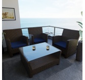 Poduszka na ławkę ogrodową, huśtawkę, poduszka ogrodowa, 60x60x5cm, Granatowy