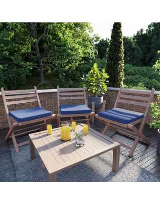 Poduszka na ławkę ogrodową, huśtawkę, poduszka ogrodowa, 70x70x5cm, Granatowy