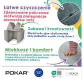 Materac 160×80×15 cm do modułowej sofy dziecięcej z miękkiego sztruksu, kolor waniliowa chmurka