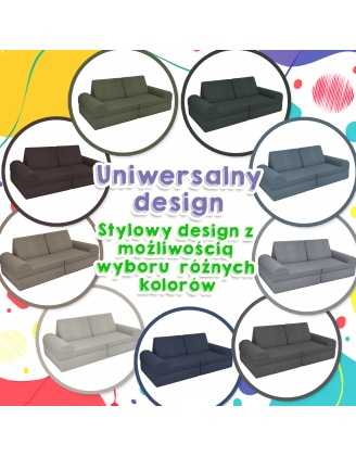 Materac 160×80×15 cm do modułowej sofy dziecięcej z miękkiego sztruksu, kolor piaszczysty zmierzch