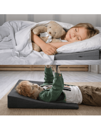 Poduszka klinowa do spania i siedzenia | Idealna na refluks | 65x68x16 cm | Antracyt