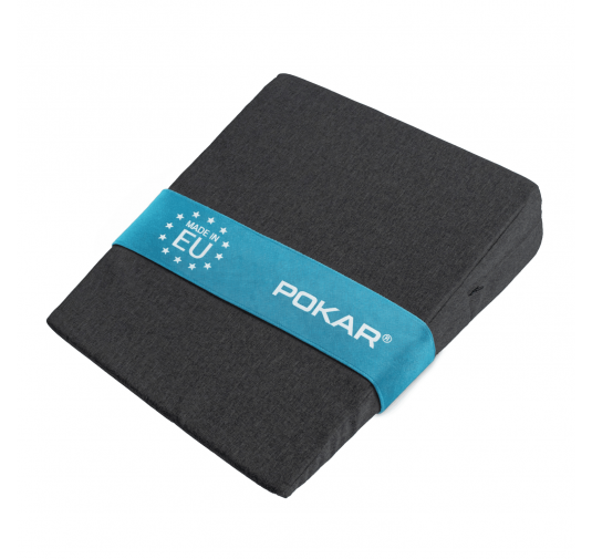 Poduszka klinowa do spania i siedzenia | Idealna na refluks | 65x68x16 cm | Antracyt