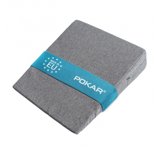 Poduszka klinowa do spania i siedzenia | Idealna na refluks | 65x68x16 cm | Szary