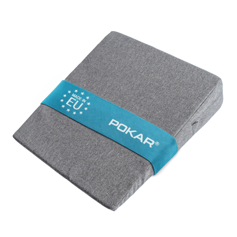 Poduszka klinowa do spania i siedzenia | Idealna na refluks | 80x68x16 cm | Szary