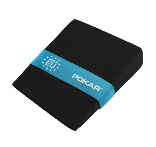 Poduszka klinowa do spania i siedzenia | Idealna na refluks | 80x68x16 cm | Czarny