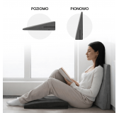 Poduszka klinowa do spania i siedzenia | Idealna na refluks | 80x68x16 cm | Czarny