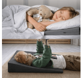 Poduszka klinowa do spania i siedzenia | Idealna na refluks | 80x68x16 cm | Czarny