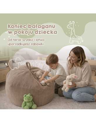 Worek na zabawki | Zamienia się w wygodną pufę | Sztruks | 85x85x50 cm | Nocne niebo