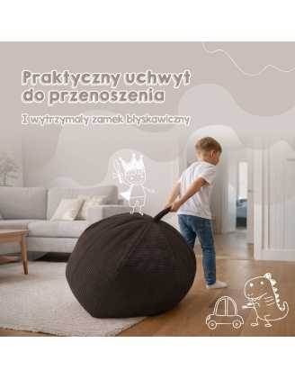Worek na zabawki | Zamienia się w wygodną pufę | Sztruks | 85x85x50 cm | Nocne niebo
