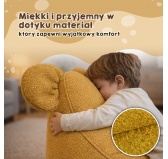 Pufa z uszami dla dzieci | Bouclé | 68x68x50 cm | Kolor błękitny maluszek