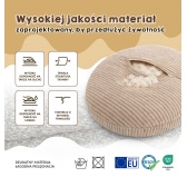 Pufa z uszami dla dzieci | Sztruks | 68x68x50 cm | Kolor nocne niebo