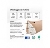 Poduszka oparciowa sztruksowa | Do czytania, na łóżko lub sofę | 120x50x20 cm | Kolor ciemny niebieski