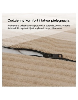Poduszka oparciowa sztruksowa | Do czytania, na łóżko lub sofę | 120x50x20 cm | Kolor brąz