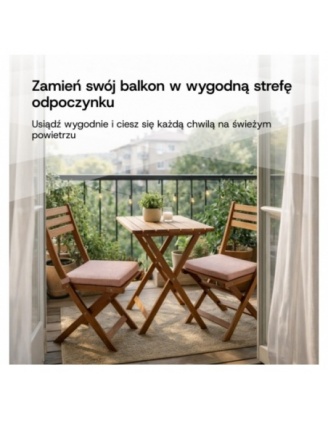 Poduszka na krzesło z rzepami | 41x35x40 cm | Kolor granatowy