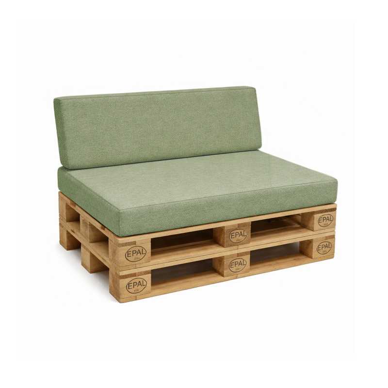 Zestaw 2 poduszek ogrodowych 120x80 + 120x40 Zielony Zestaw 2 poduszek ogrodowych 120x80 + 120x40 Zielony