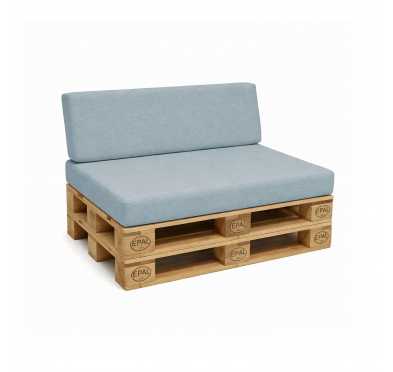 Zestaw 2 poduszek ogrodowych 120x80 + 120x40 Niebieski