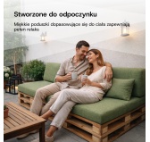 Zestaw 6 poduszek ogrodowych na palety Niebieski Zestaw 6 poduszek ogrodowych na palety Niebieski