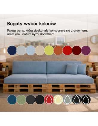 Zestaw 6 poduszek ogrodowych na palety Granatowy