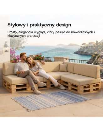 Zestaw 6 poduszek ogrodowych na palety Granatowy