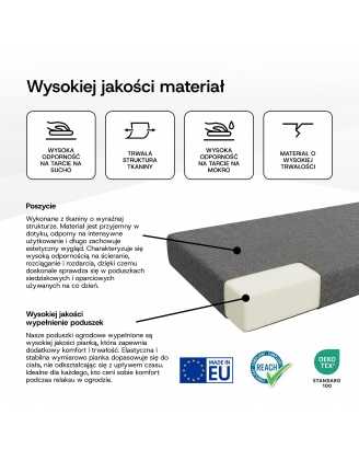 Zestaw 8 poduszek ogrodowych na palety Niebieski