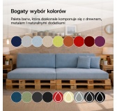 Poduszka ogrodowa wodoodporna oparciowa 120x40x15 Czarny